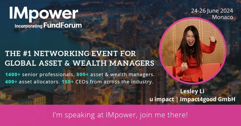 IMpower FundForum 2024 speaker graphic featuring Lesley Li