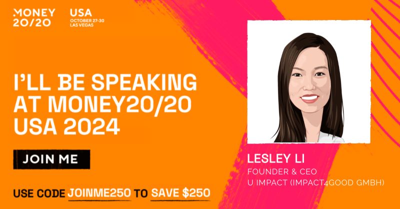 Money20/20 USA 2024 speaker graphic featuring Lesley Li